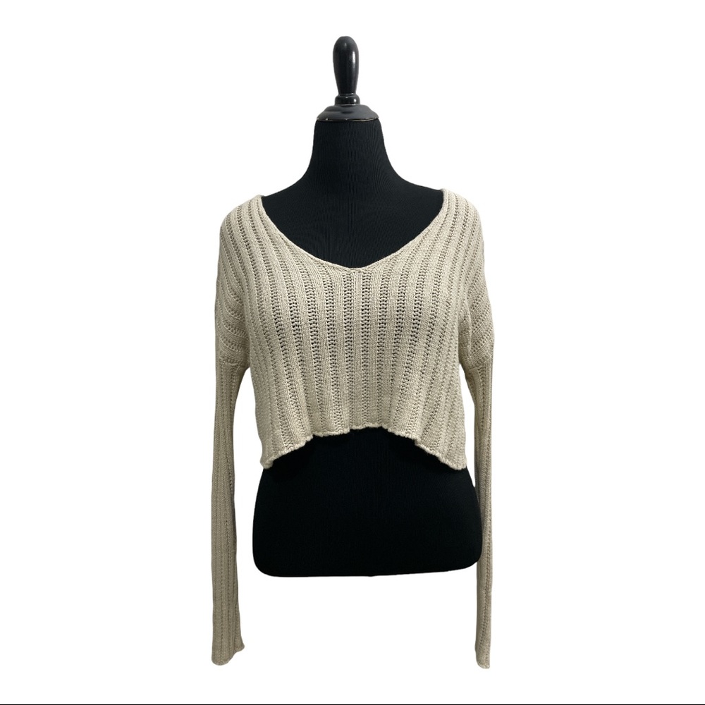 Cream Cropped Sweater